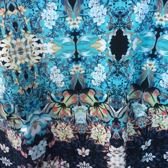 Dark kaleidoscope print dress m 6/8 - Picture 2 of 4
